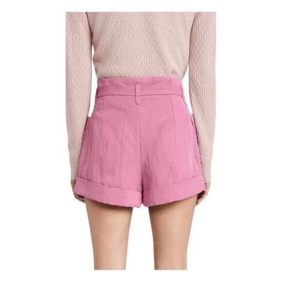 Rag & Bone Trail Tie Waist Utilitarian Shorts Blush Pink Stretch Weave Lightweig - Picture 6 of 11